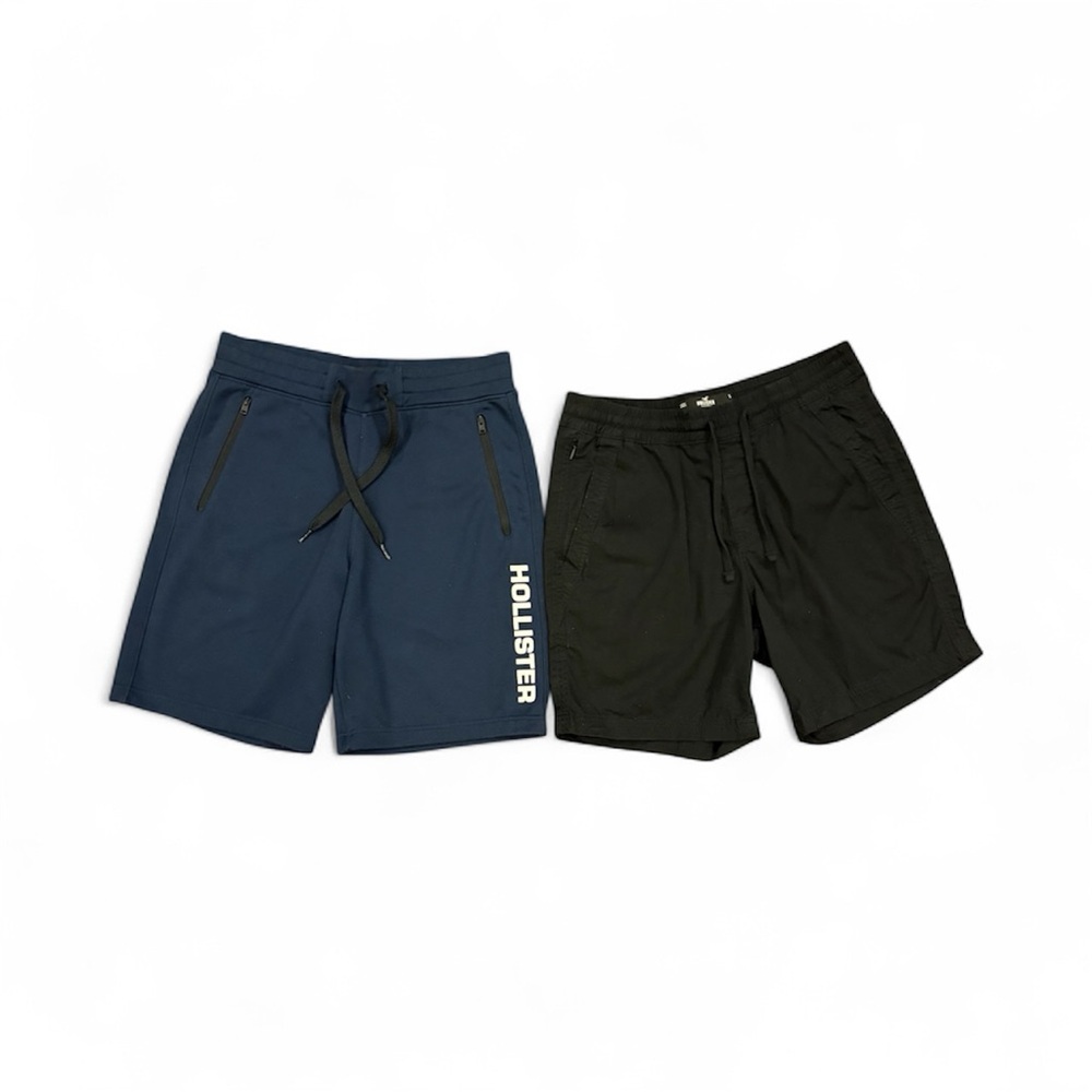 Hollister Men's Athletic Shorts in Navy and Black